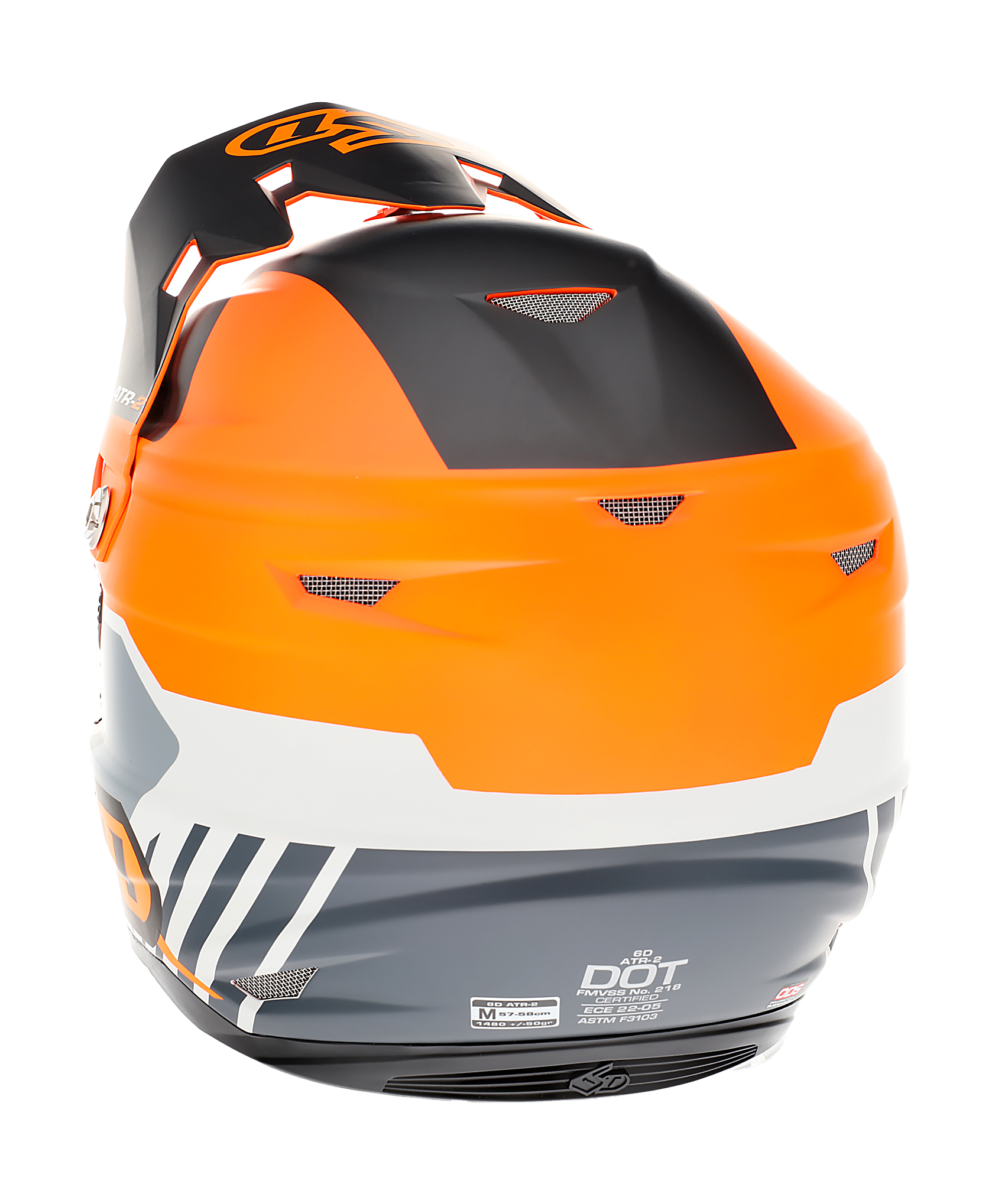 6D Motocross Helmet ATR-2 Target - Neon Orange