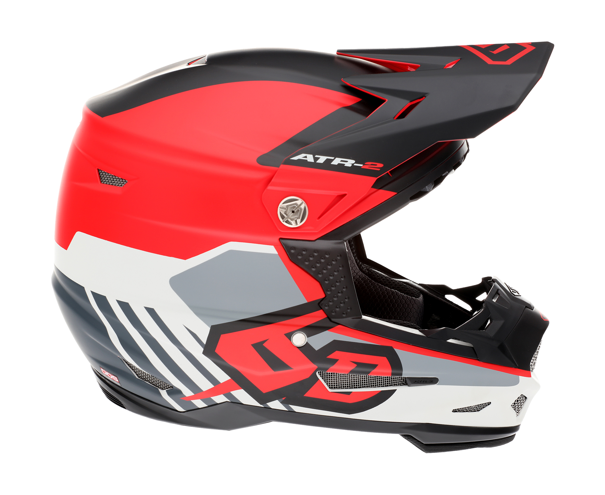 6D Motocross Helmet ATR-2 Target - Red