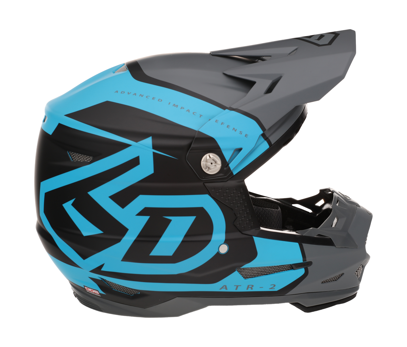 6D Motocross Helmet ATR-2 Torque - Matte Cyan / Grey