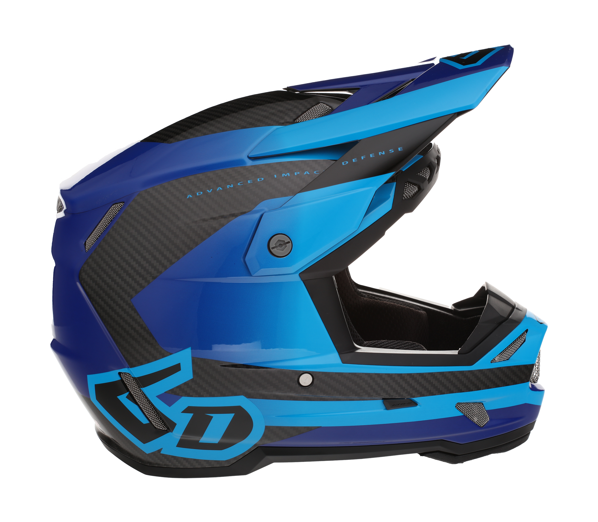 6D Motocross Helmet ATR-3 FIM Pure - Deep Blue
