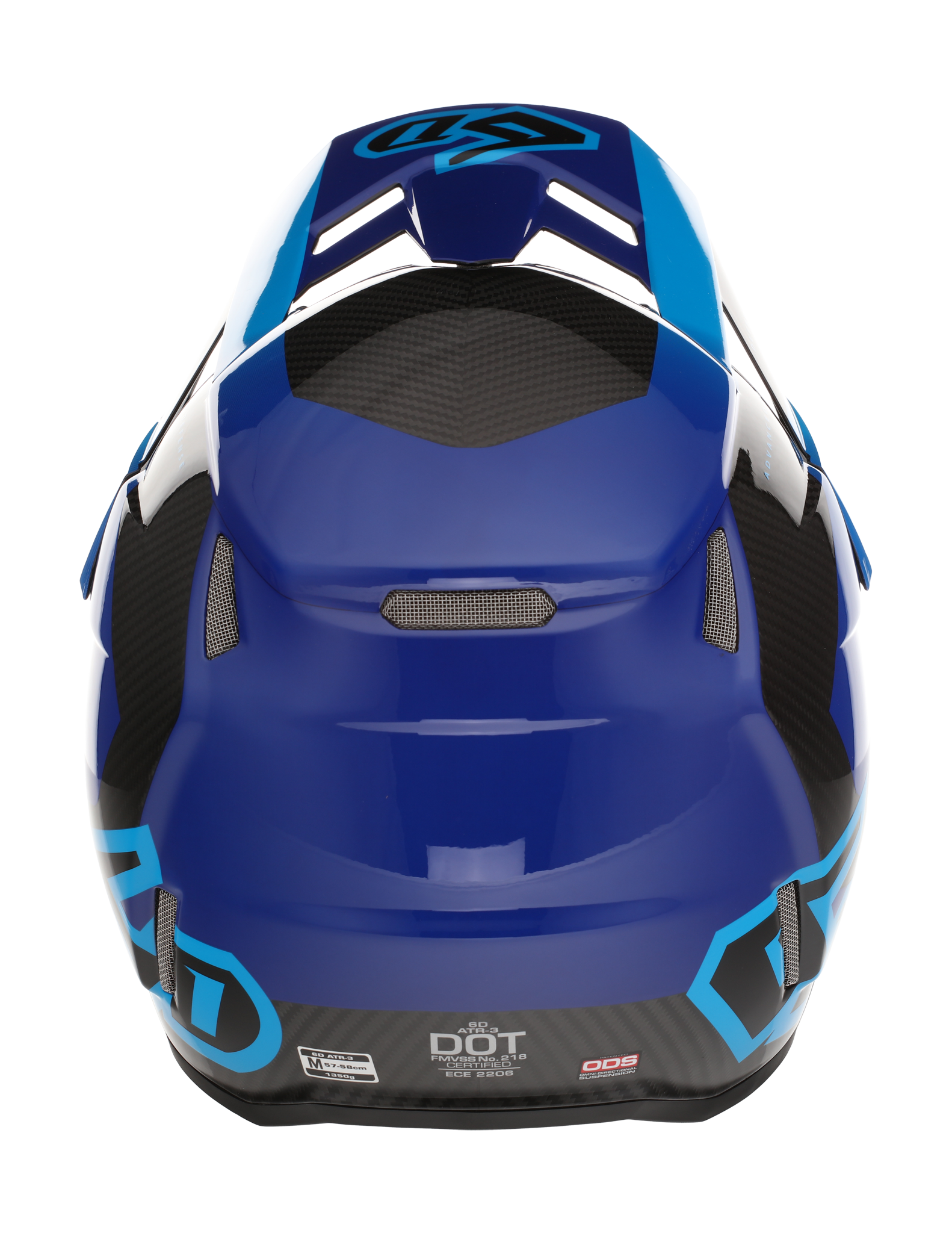 6D Motocross Helmet ATR-3 FIM Pure - Deep Blue