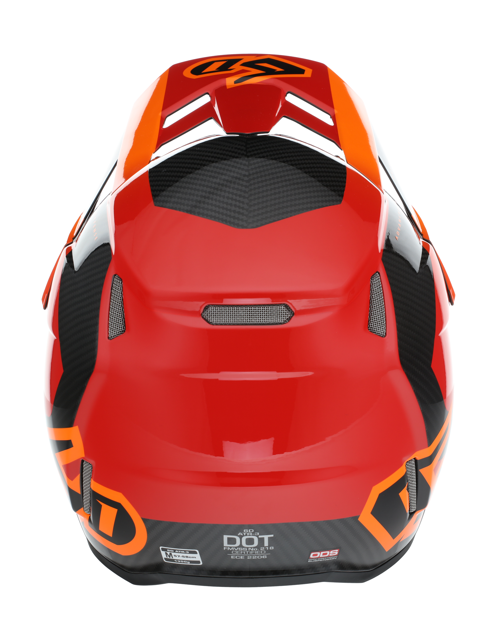 6D Motocross Helmet ATR-3 FIM Pure - Orange
