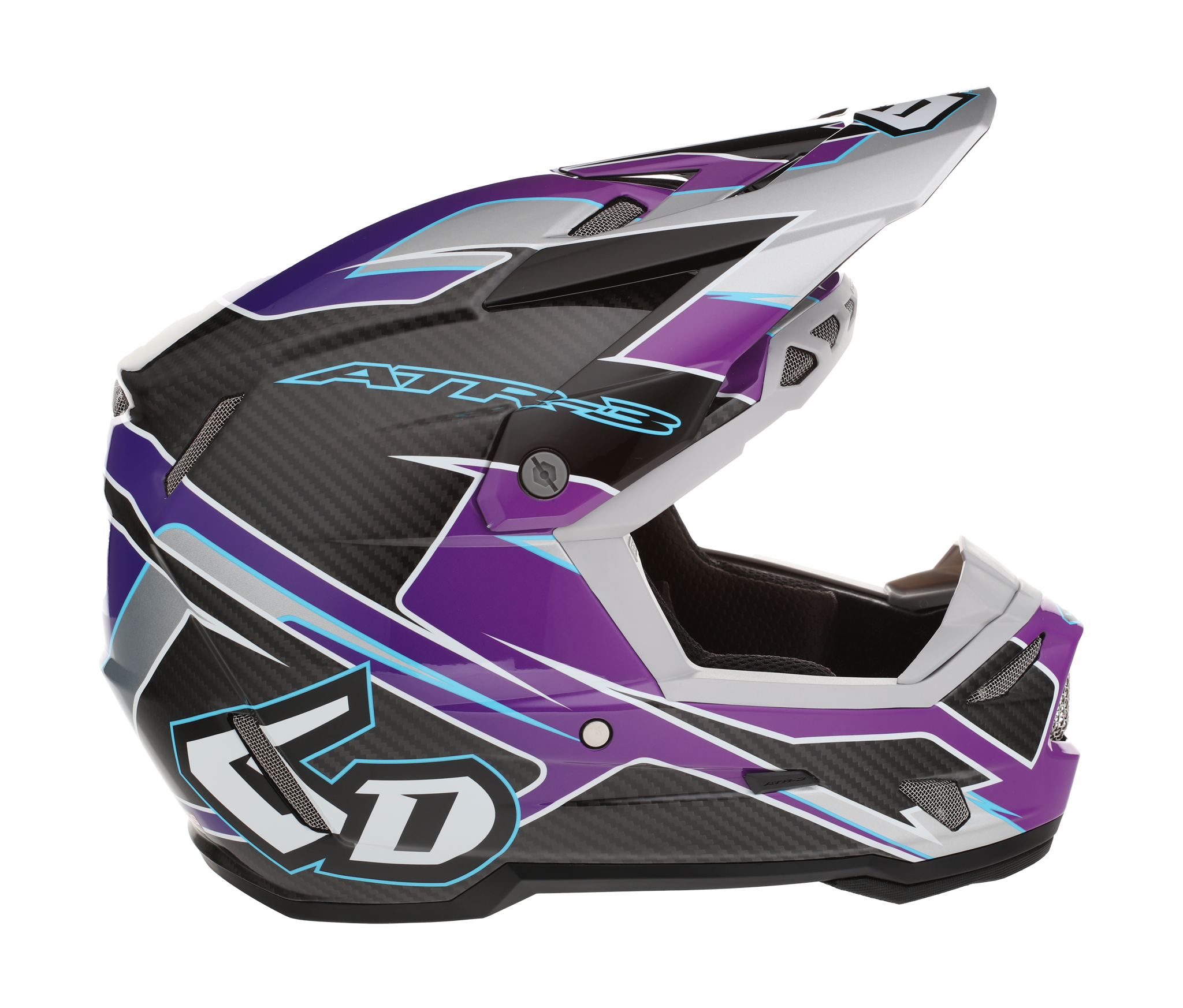 6D Motocross Helmet ATR-3 FIM Reflex - Purple