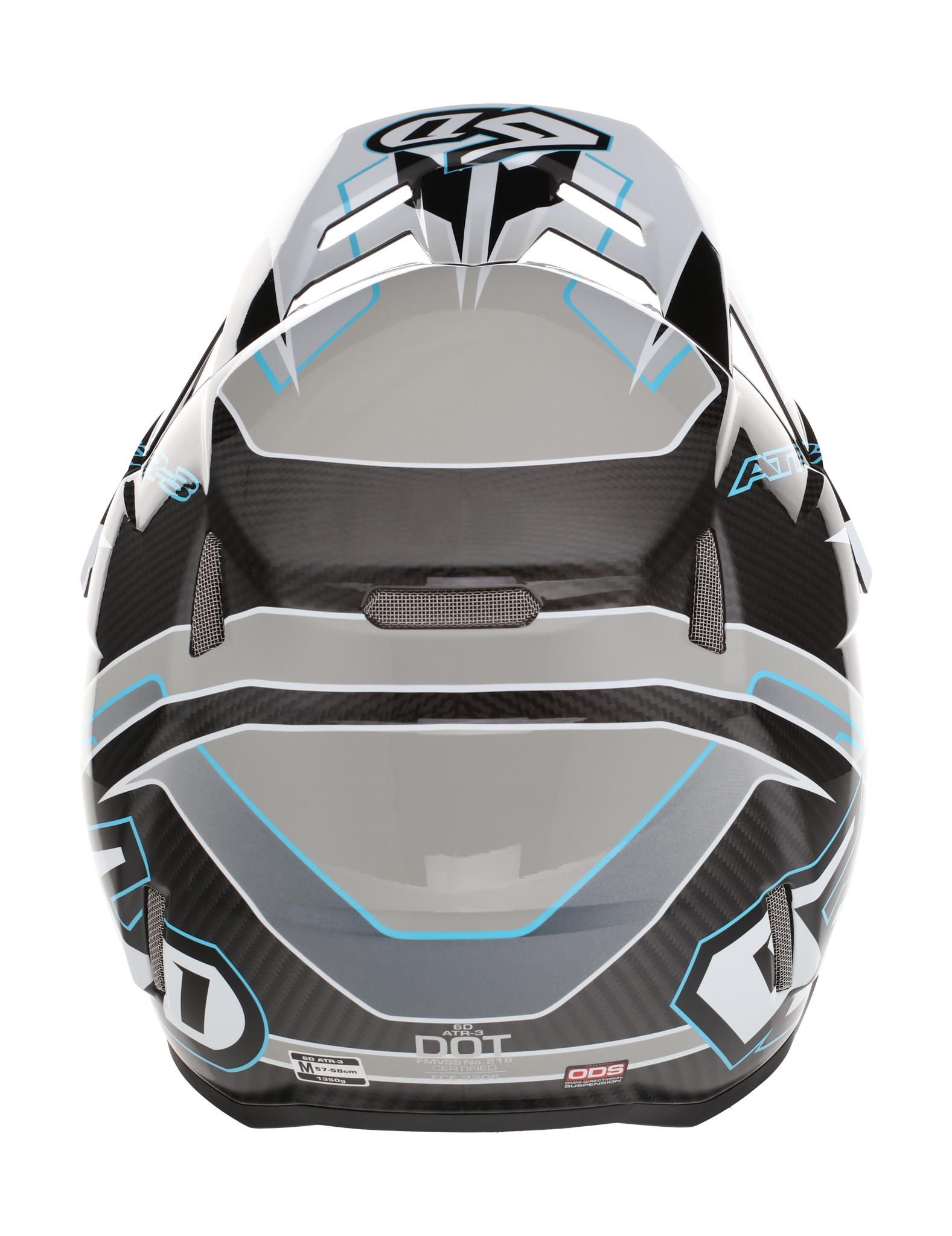 6D Motocross Helmet ATR-3 FIM Reflex - White