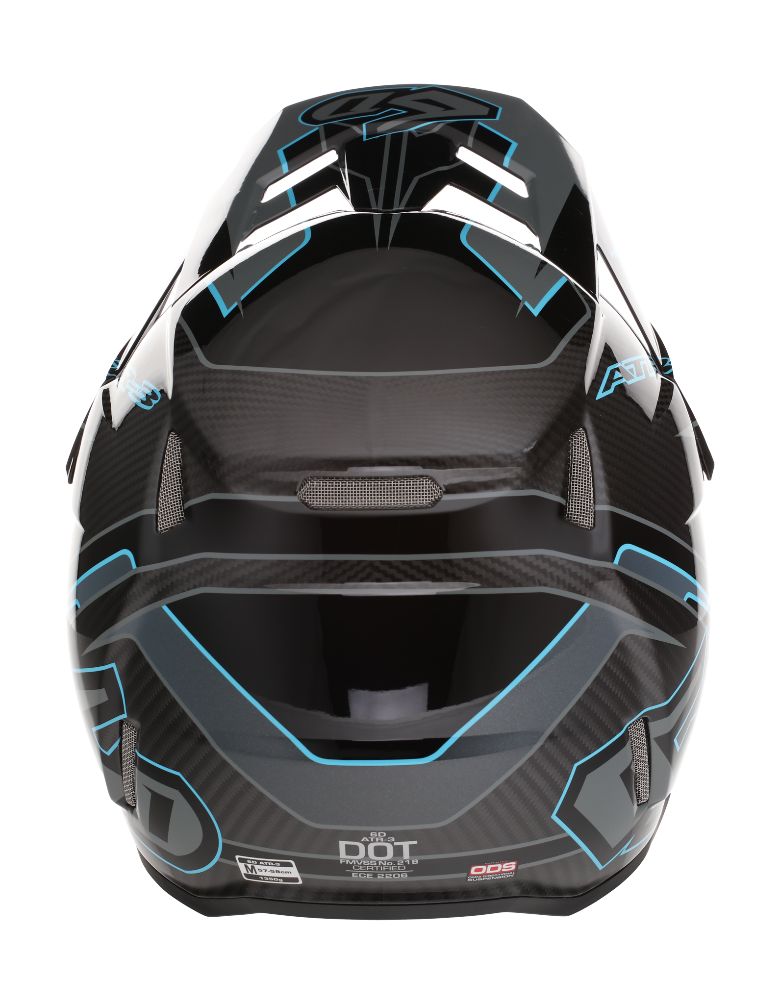 6D Motocross Helmet ATR-3 FIM Reflex - Black