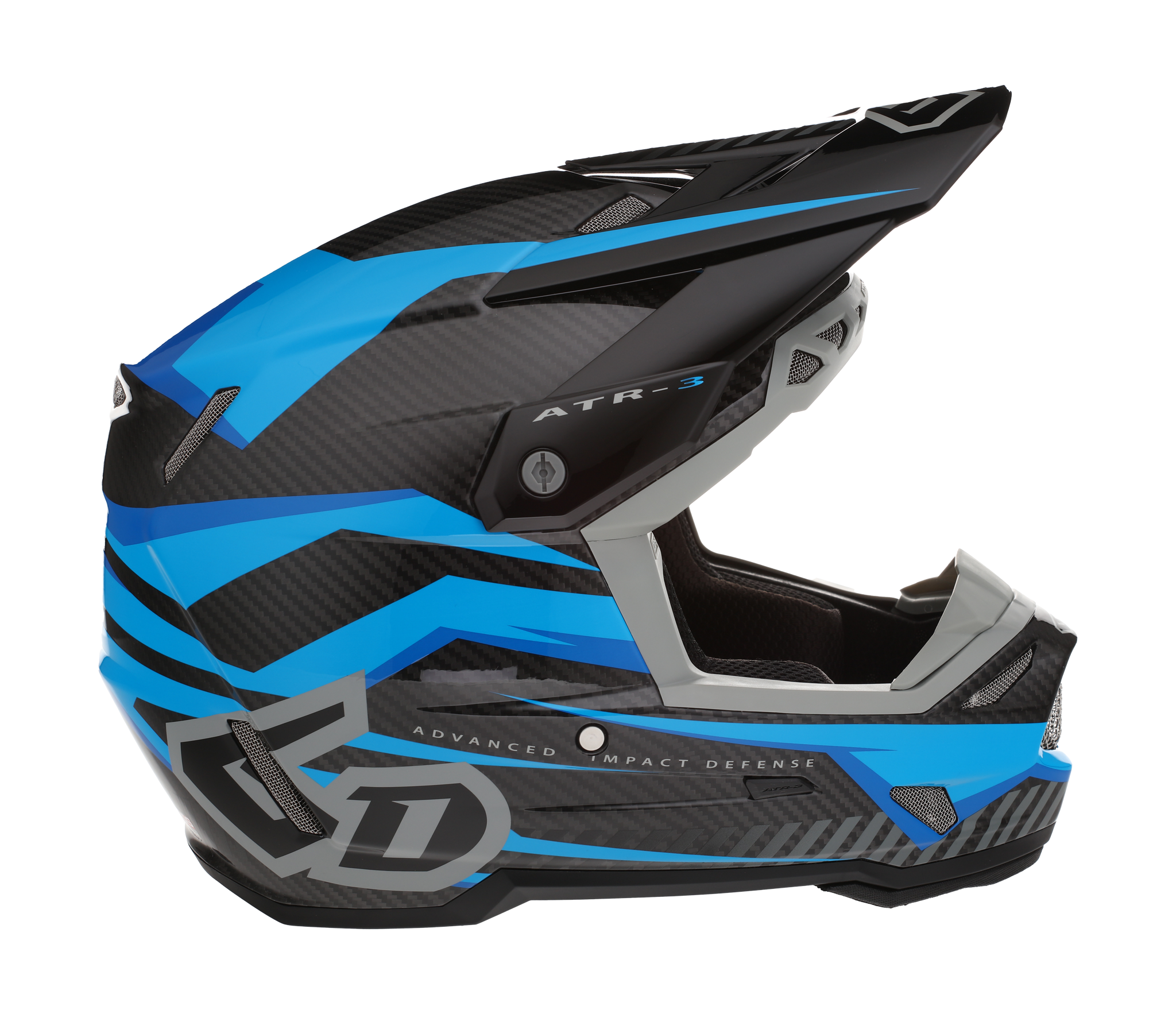 6D Motocross Helmet ATR-3 FIM Rival - Cyan