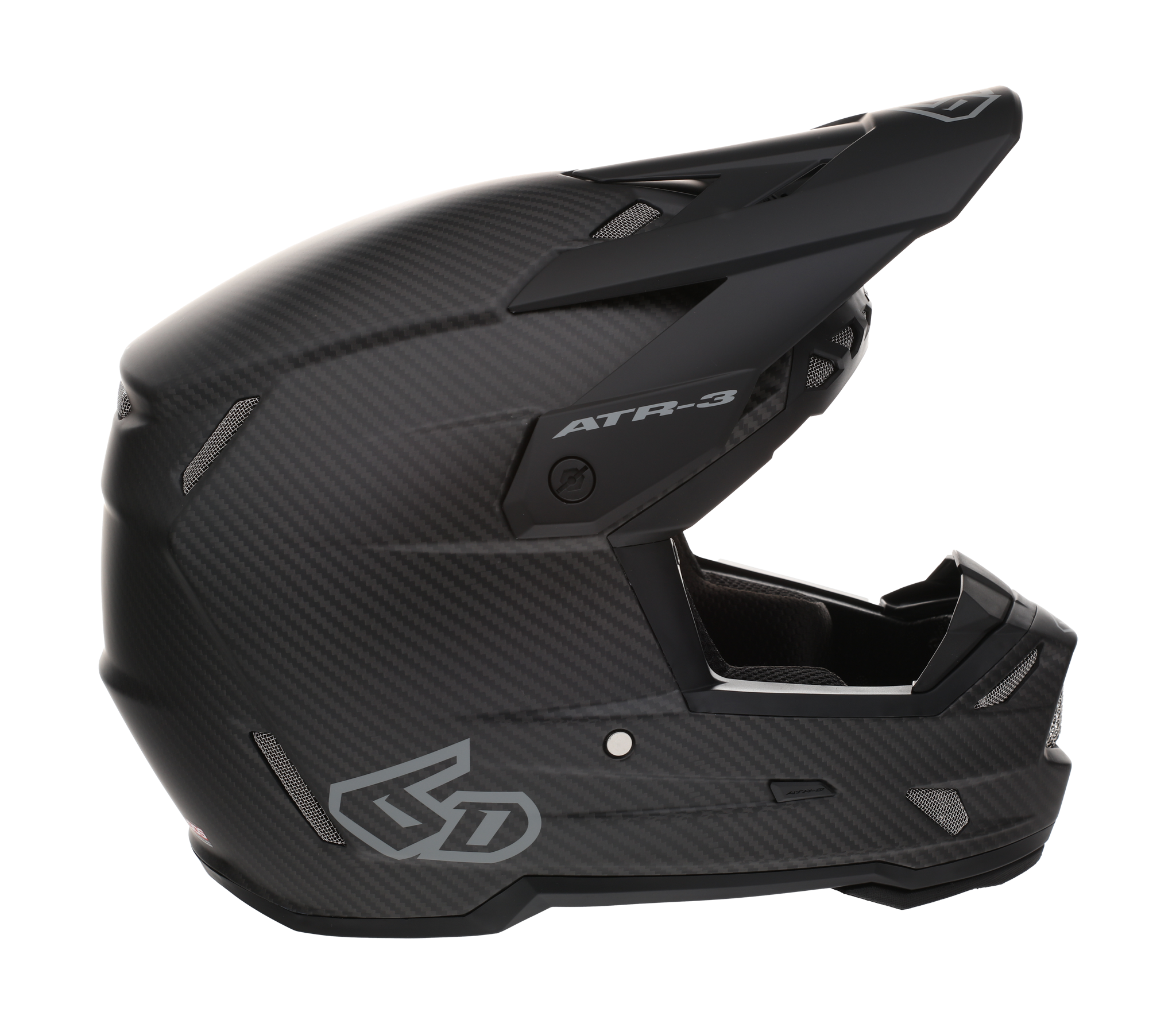 6D Motocross Helmet ATR-3 FIM Solid - Matte Black