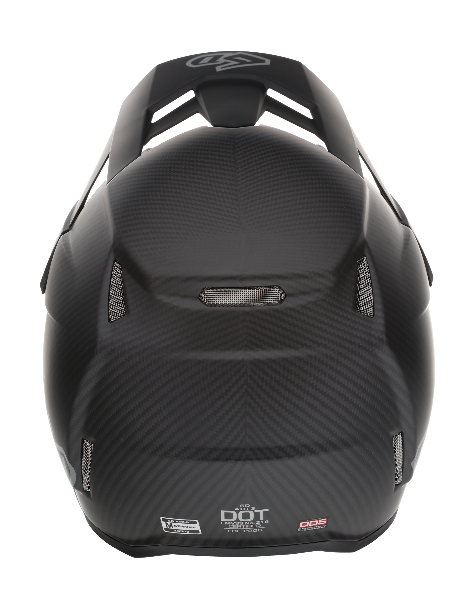 6D Motocross Helmet ATR-3 FIM Solid - Matte Black