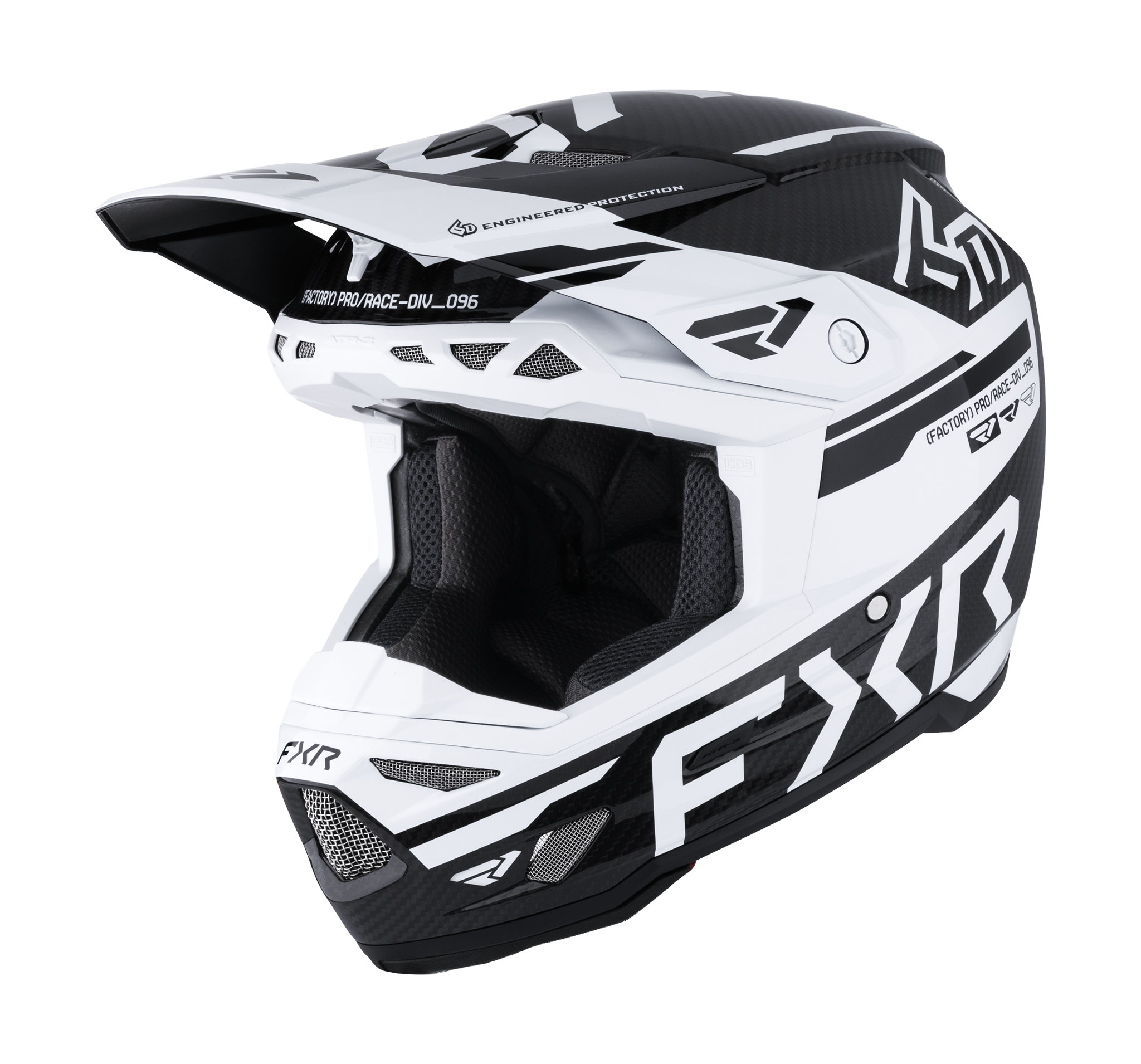 6D Motocross Helmet ATR-3 FXR - White / Black
