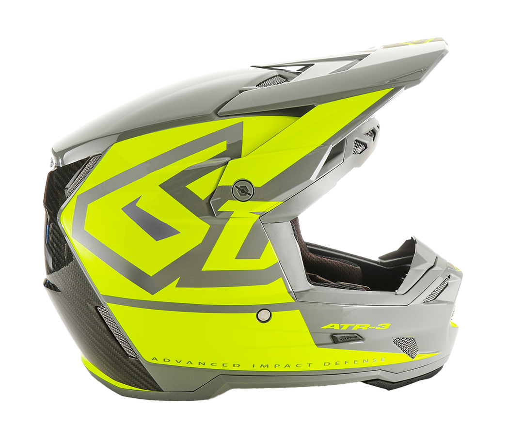6D Motocross Helmet ATR-3 Hex - Neon Yellow
