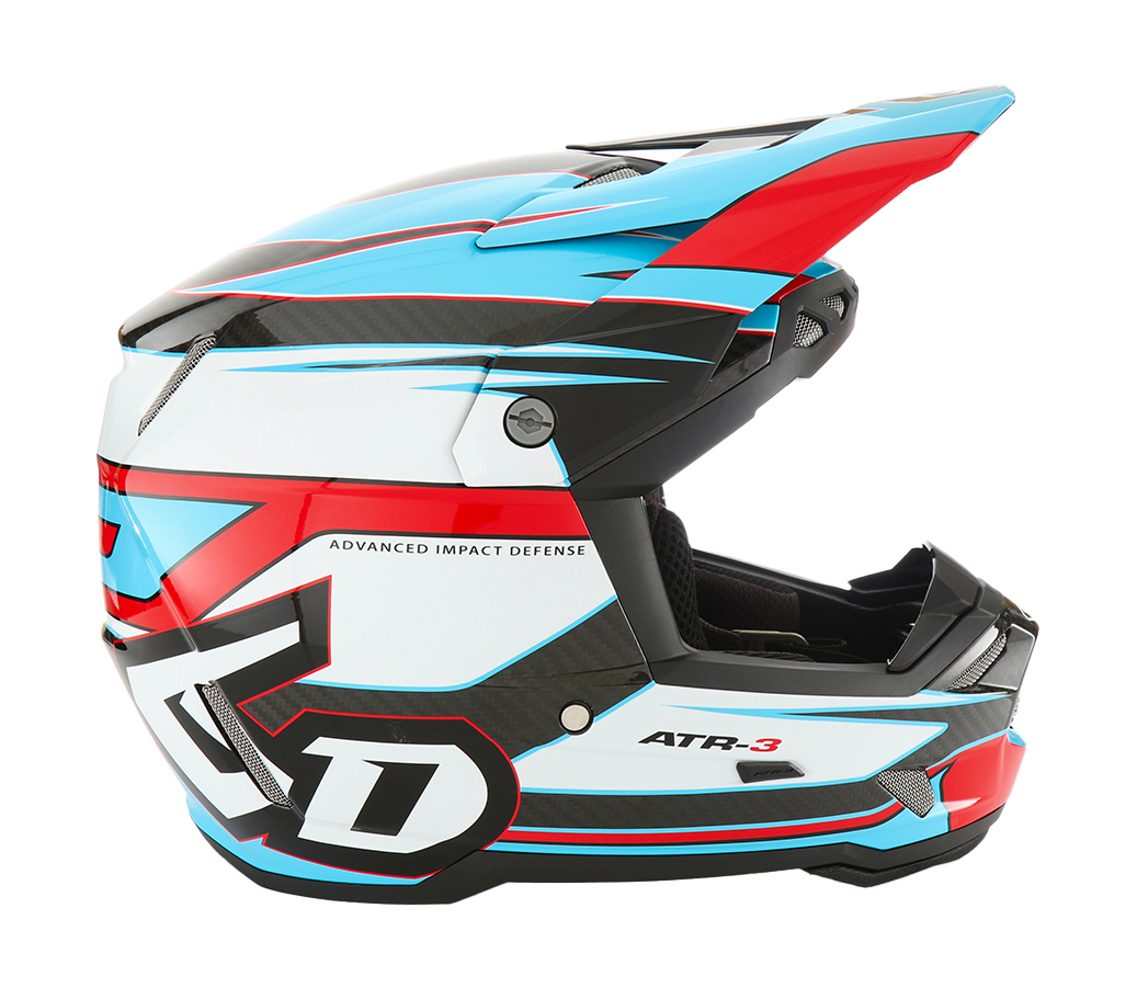 6D Motocross Helmet ATR-3 Hyper - Red / Cyan