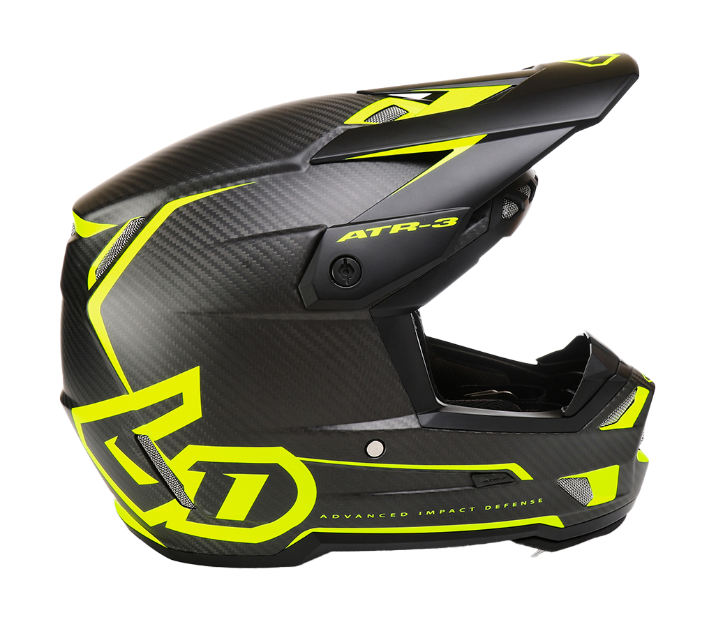 6D Motocross Helmet ATR-3 Nova - Neon Yellow