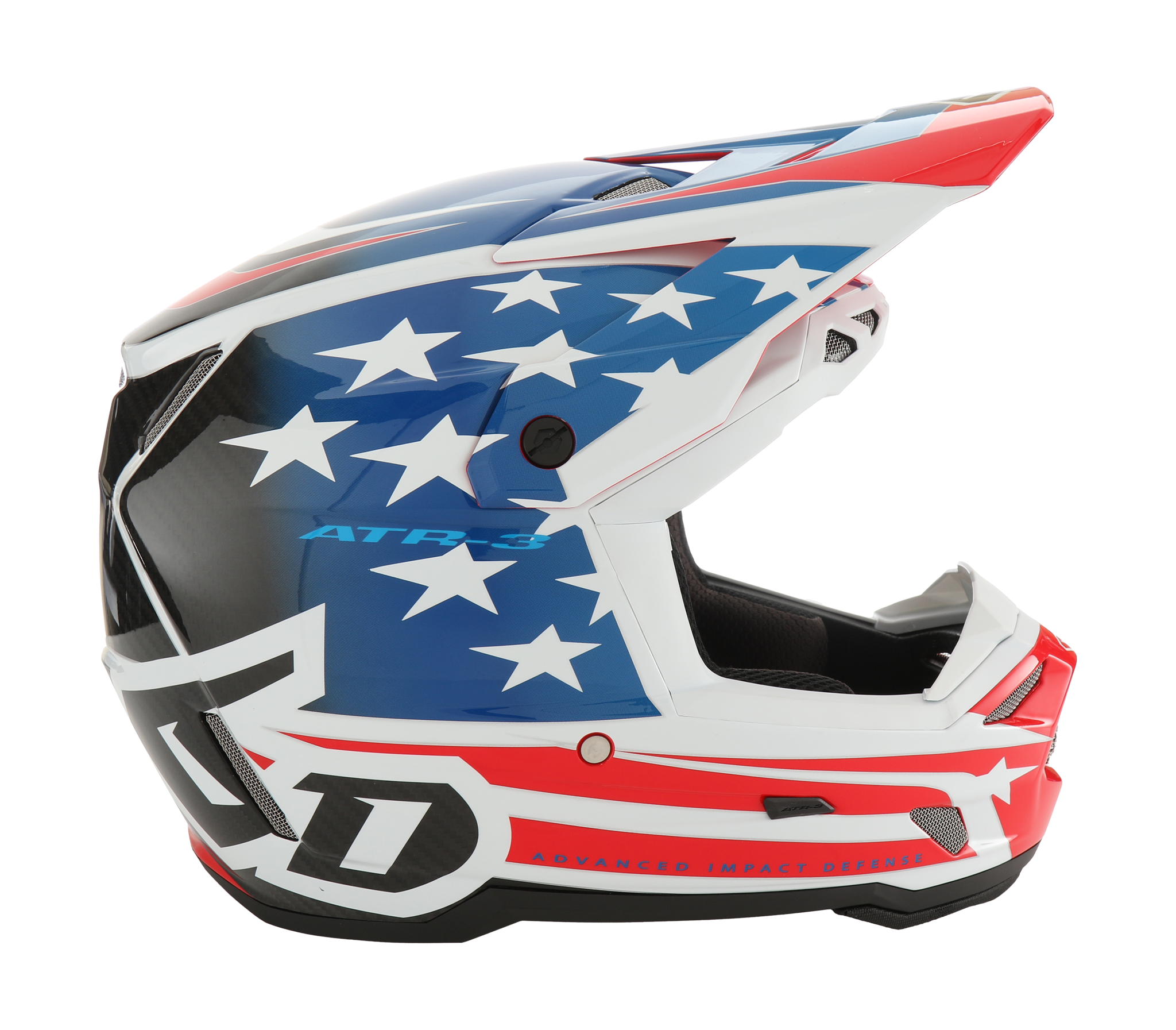 6D Motocross Helmet ATR-3 Patriot - Red / White / Blue