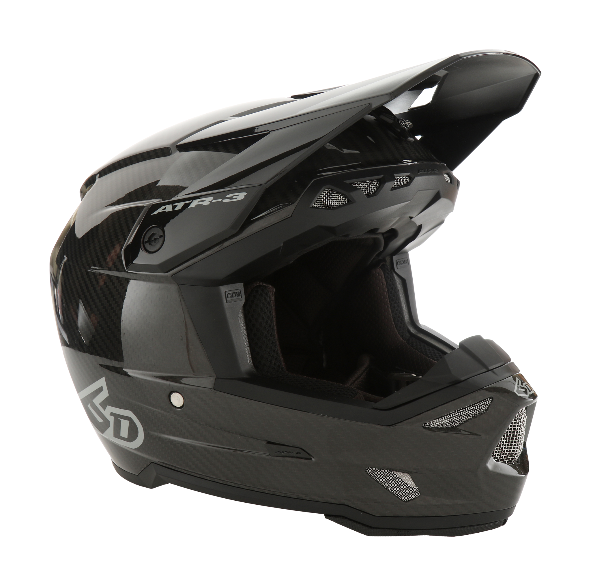 6D Motocross Helmet ATR-3 Solid - Gloss Black