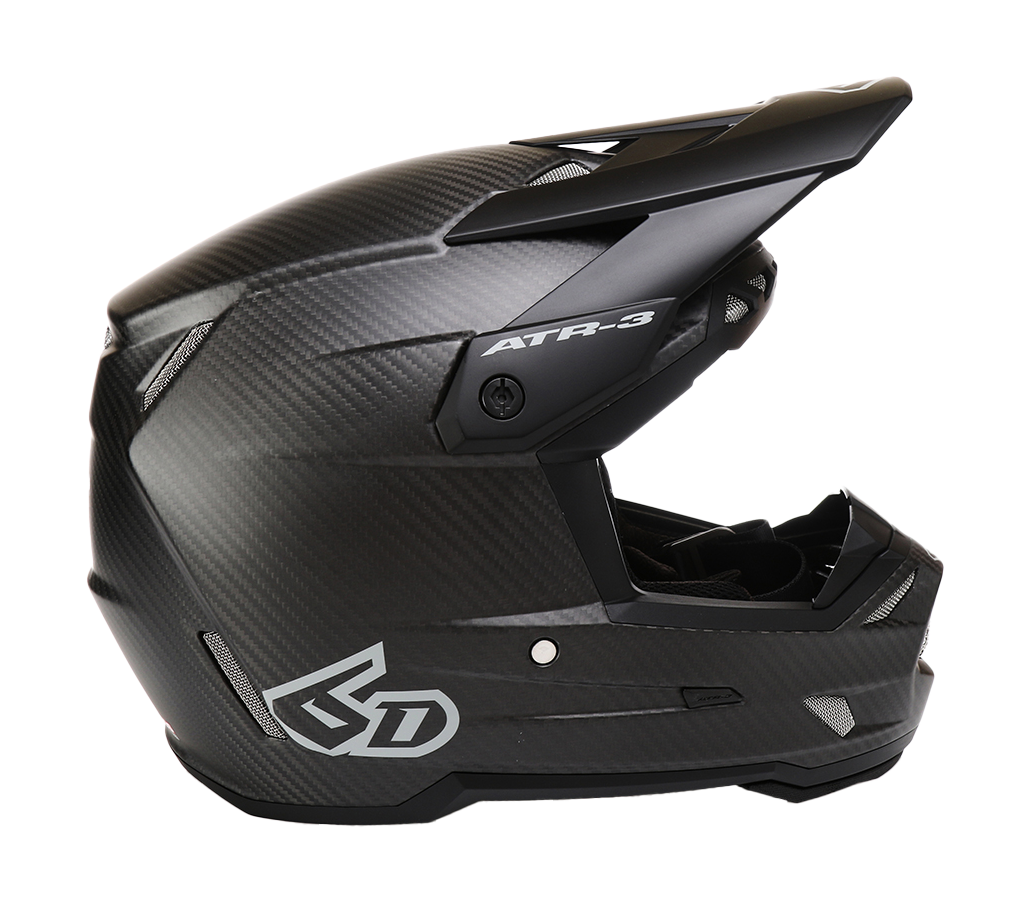 6D Motocross Helmet ATR-3 Solid - Matte Black