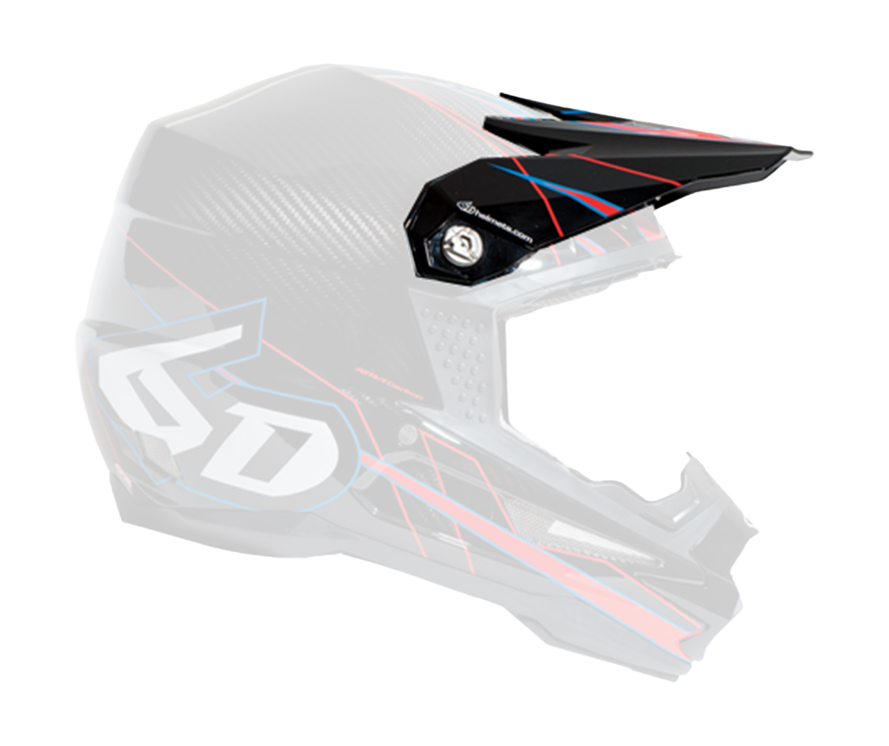6D Helmet Visor ATR-1 Carbon - Electric Red / Black