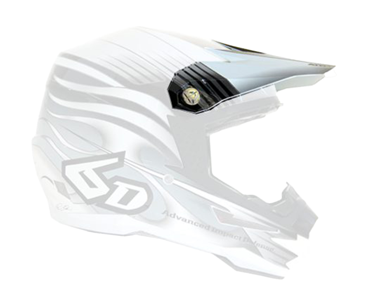 6D Helmet Visor ATR-1 Crusader Graphic - Black / White