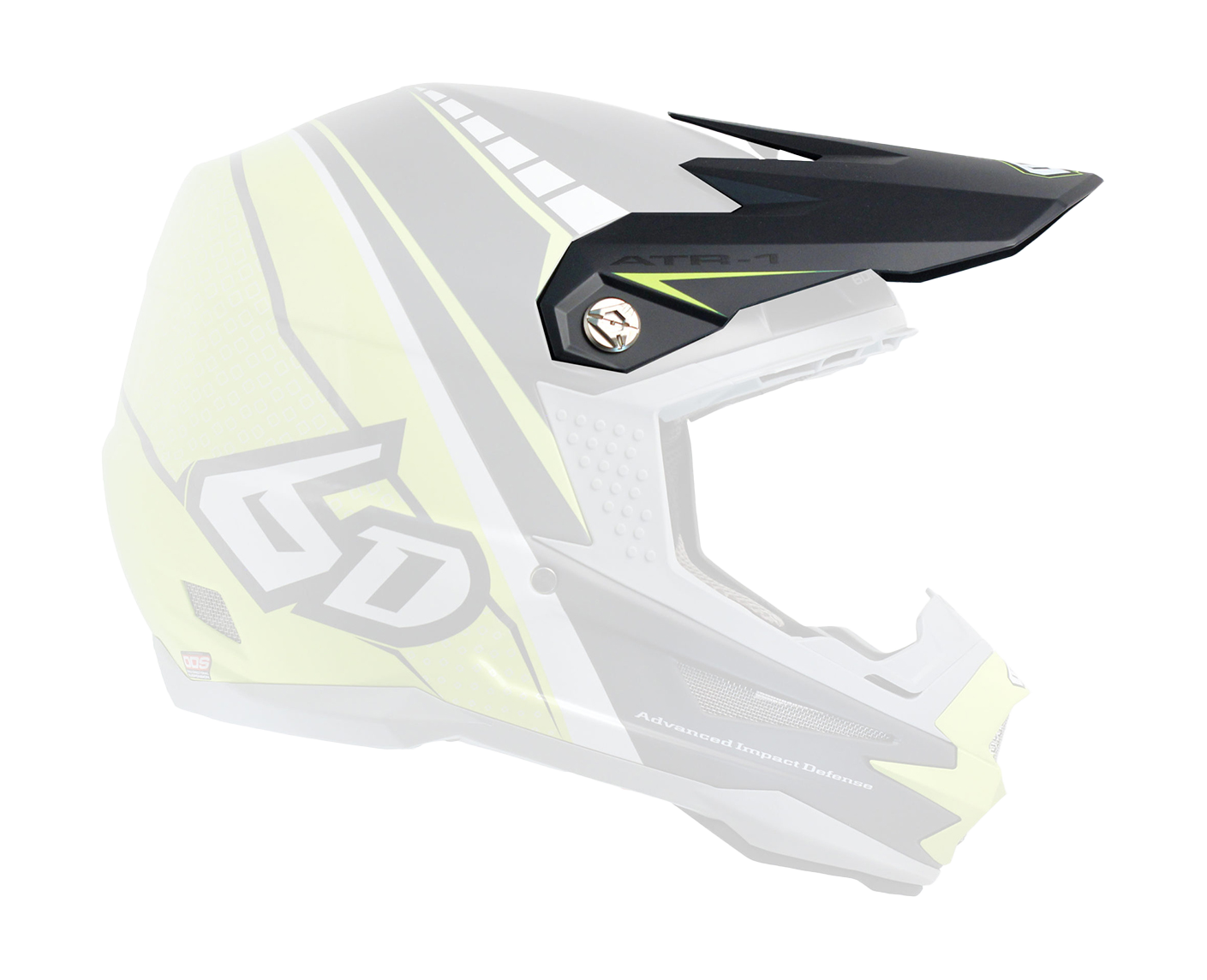 6D Helmet Visor ATR-1 Edge - Neon Citrus / Grey