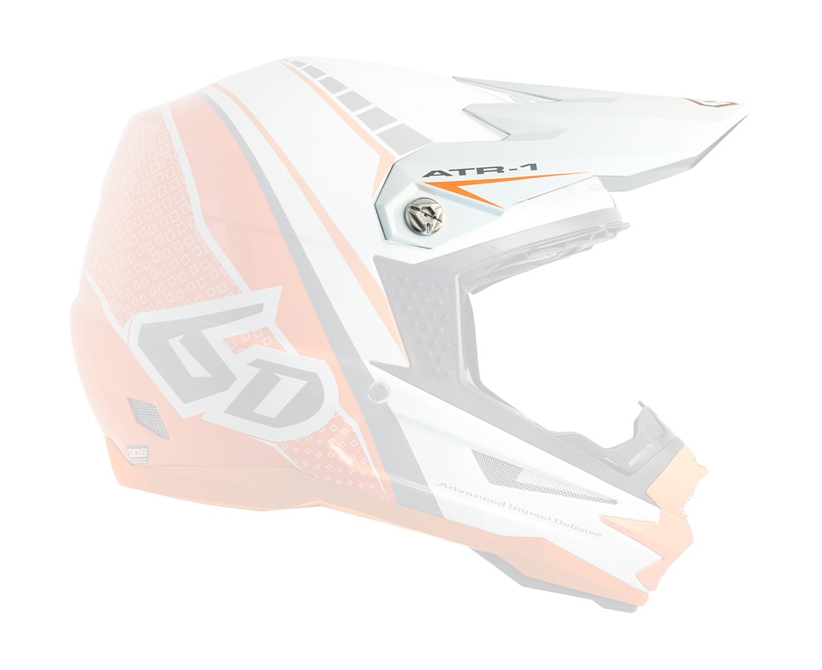 6D Helmet Visor ATR-1 Edge - Neon Orange / White