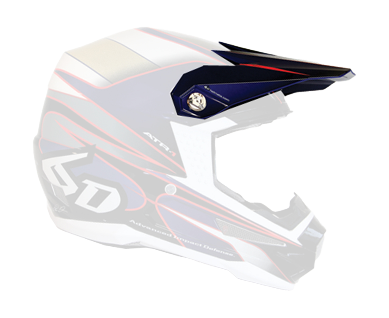 6D Helmet Visor ATR-1 Hornet Graphic - Blue