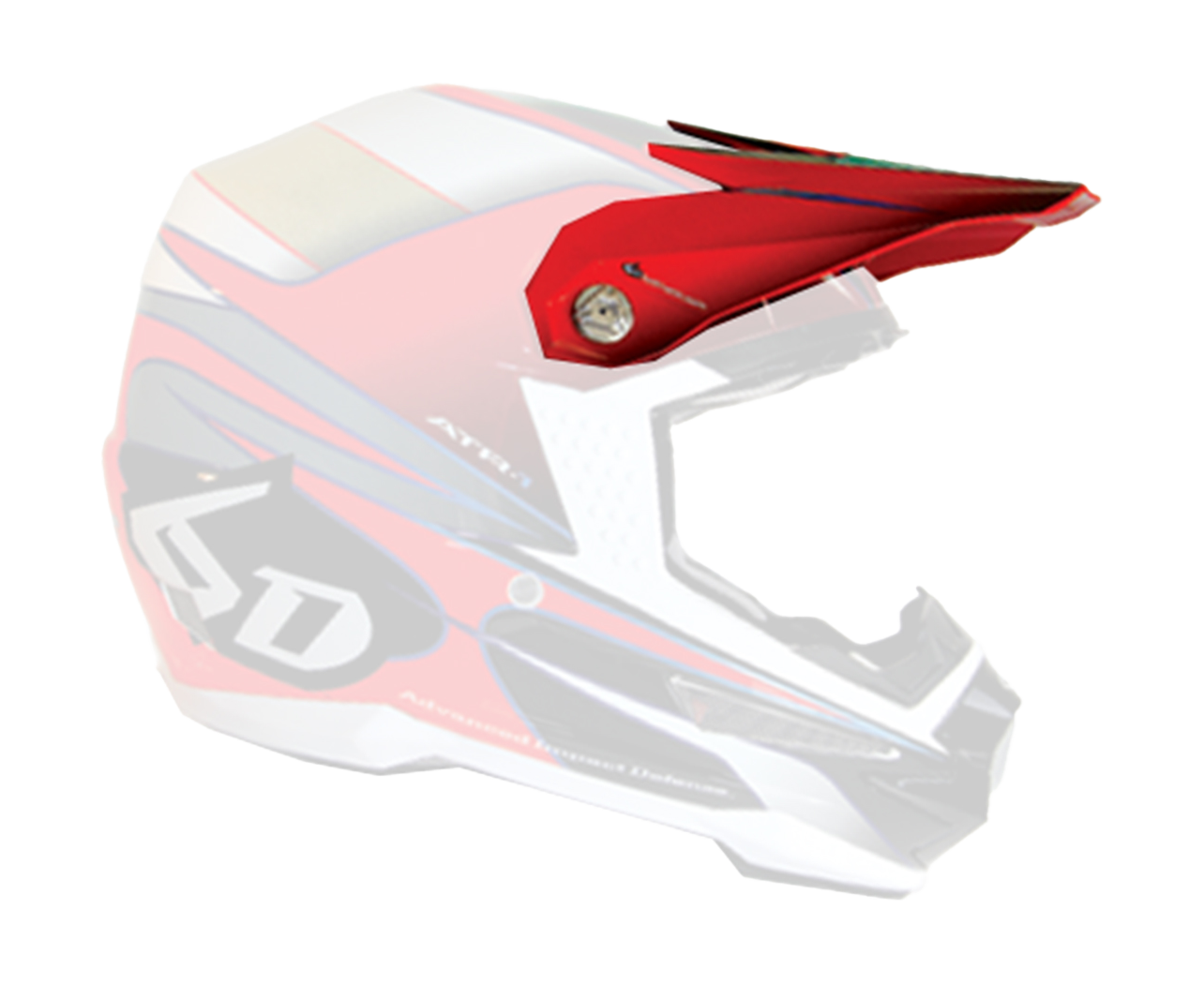 6D Helmet Visor ATR-1 Hornet Graphic - Red