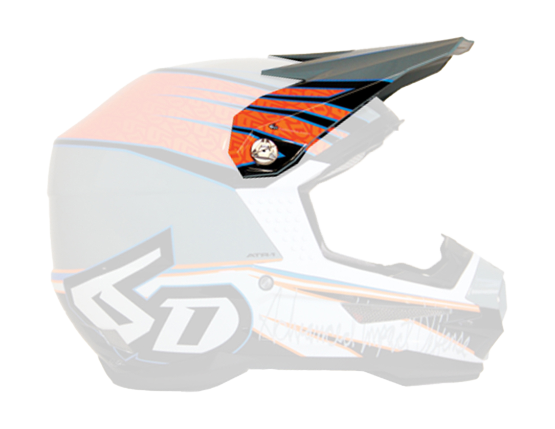 6D Helmet Visor ATR-1 Intruder Graphic - Orange / Black