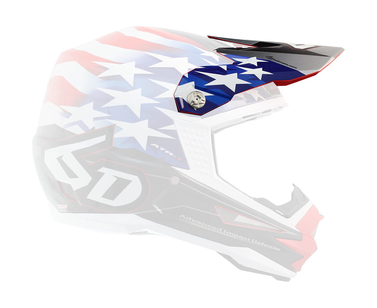 6D Helmet Visor ATR-1 Patriot - Red / White / Blue