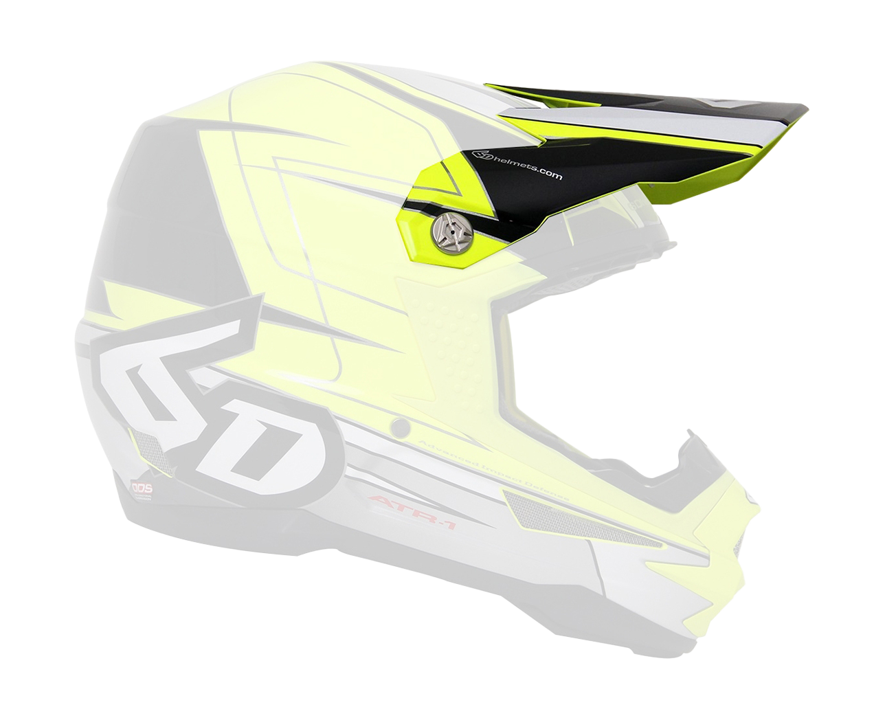 6D Helmet Visor ATR-1 Sonic - Neon Yellow / Black