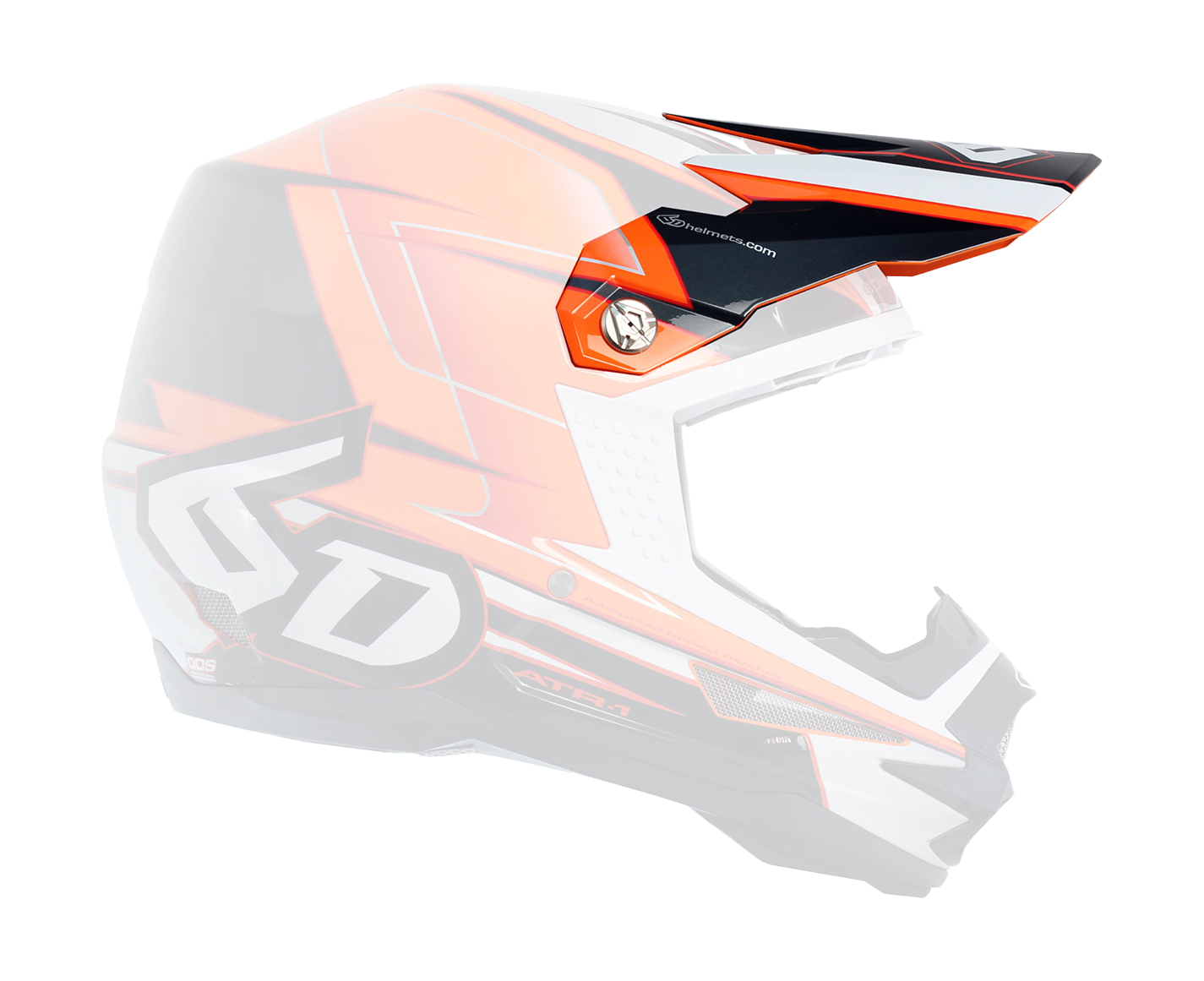 6D Helmet Visor ATR-1 Sonic - Orange / Charcoal