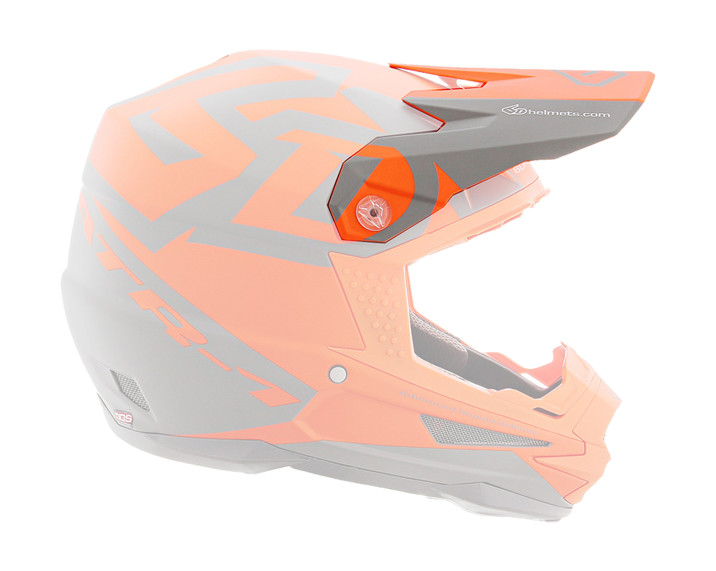 6D Helmet Visor ATR-1 Switch - Grey / Orange