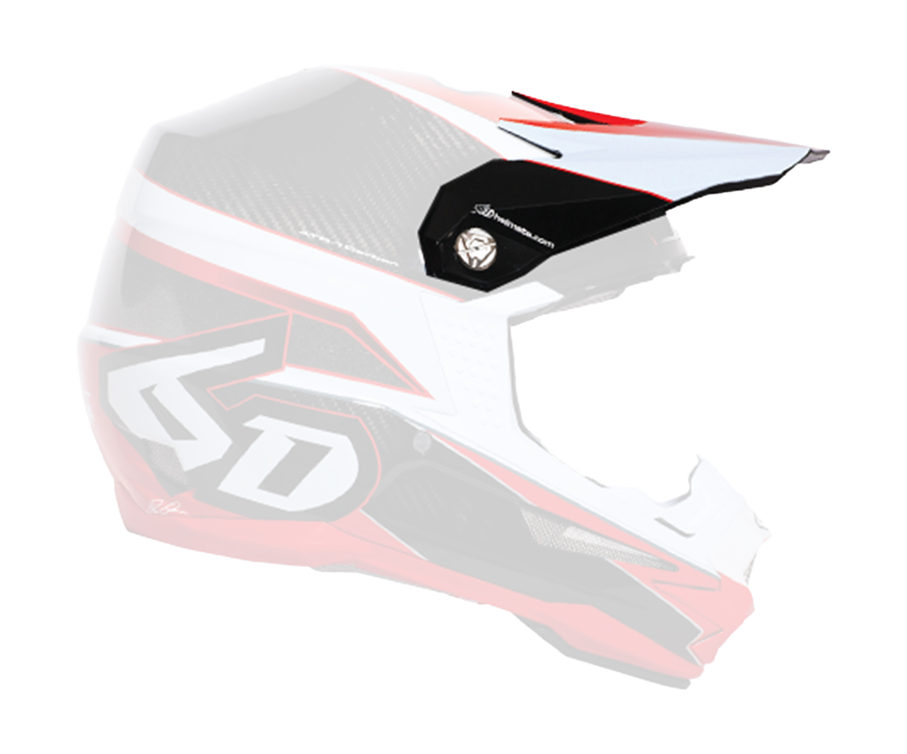 6D Helmet Visor ATR-1 Team FCR Carbon - Red / Carbon