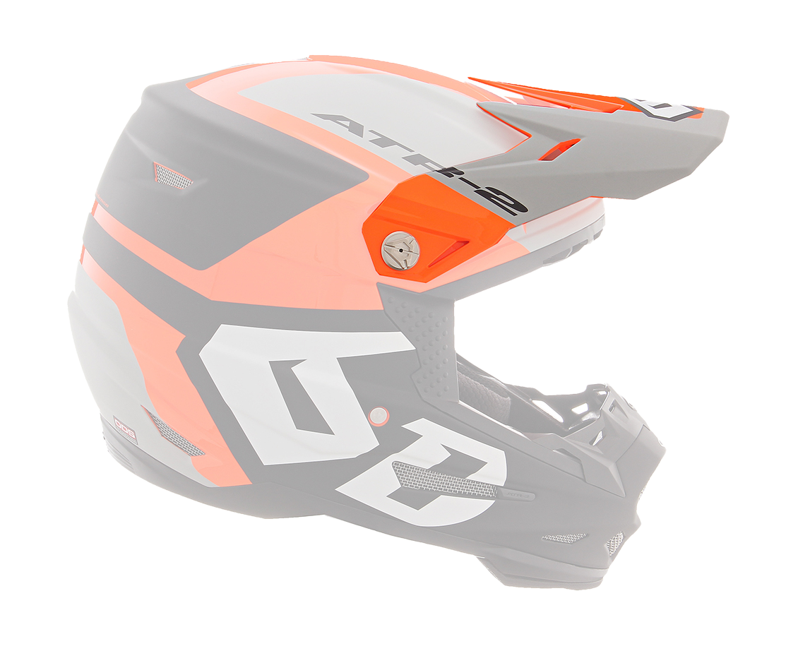 6D Helmet Visor ATR-2 Helo - Orange / Grey