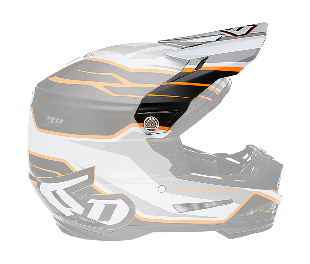 6D Helmet Visor ATR-2 Phase - White / Orange