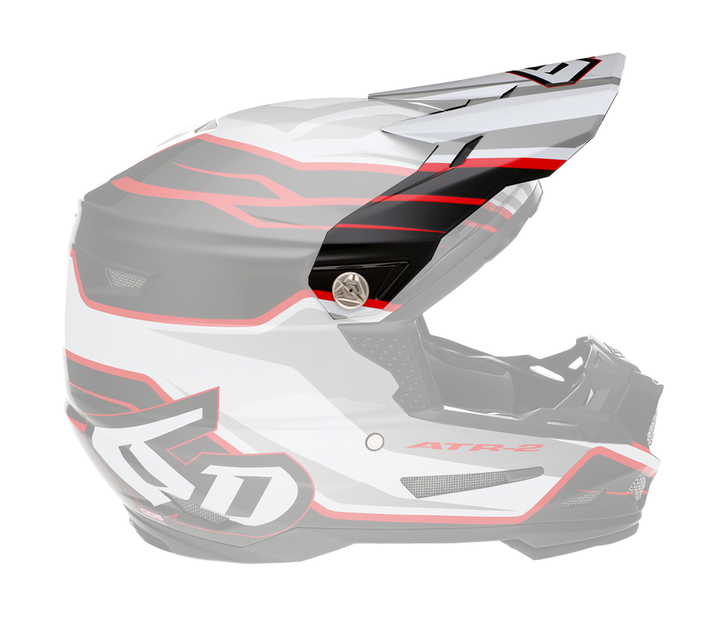 6D Helmet Visor ATR-2 Phase - White / Red