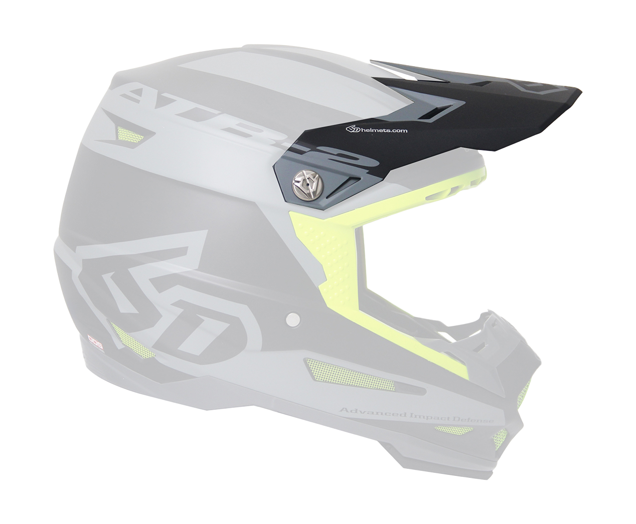 6D Helmet Visor ATR-2 Sector Mat - Grey / Black