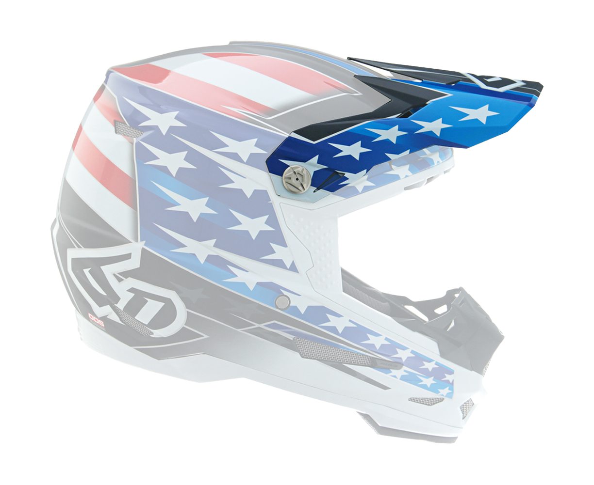 6D Helmet Visor ATR-2 Super Patriot - Red / White / Blue