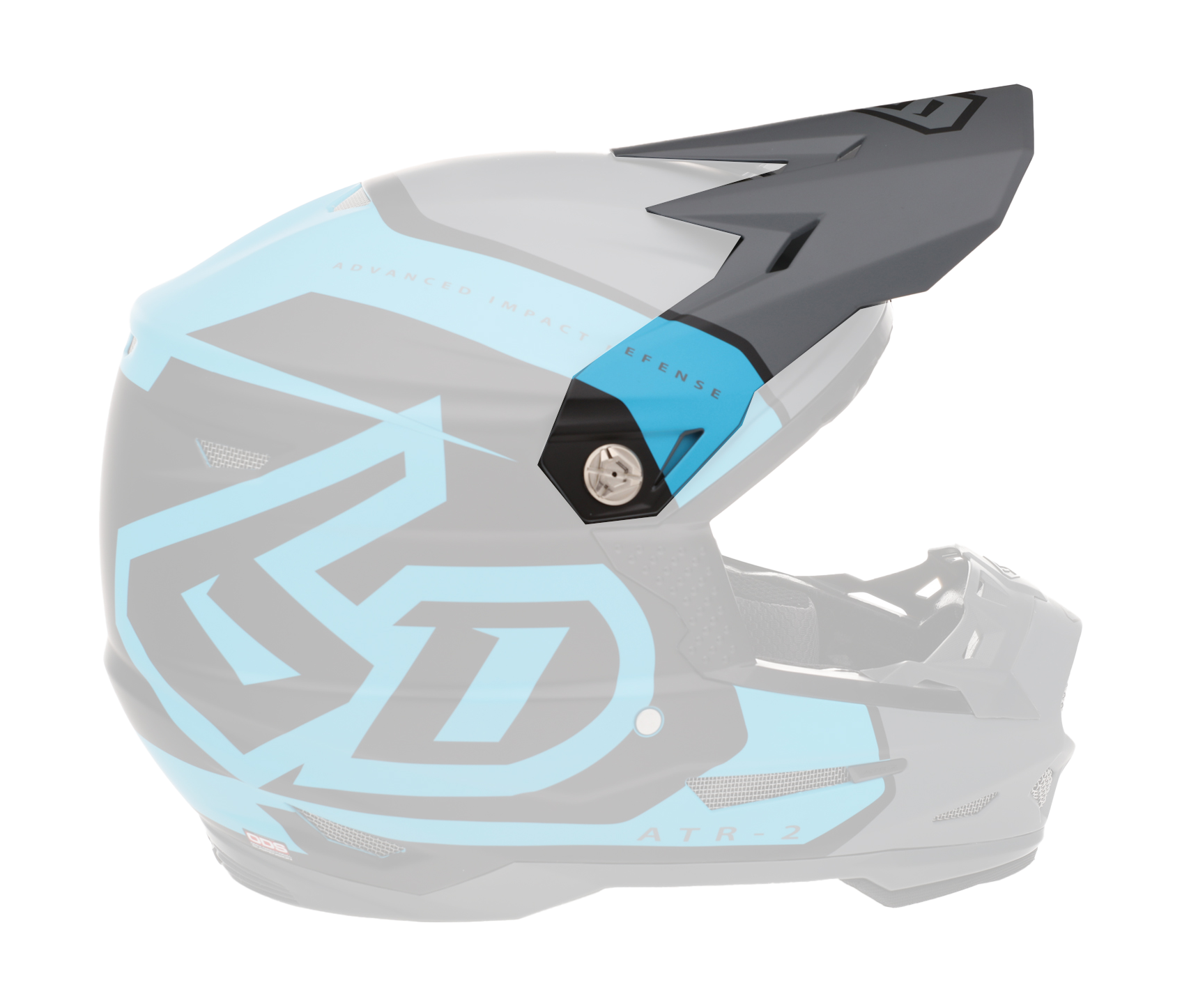 6D Helmet Visor ATR-2 Torque - Matte Cyan / Grey