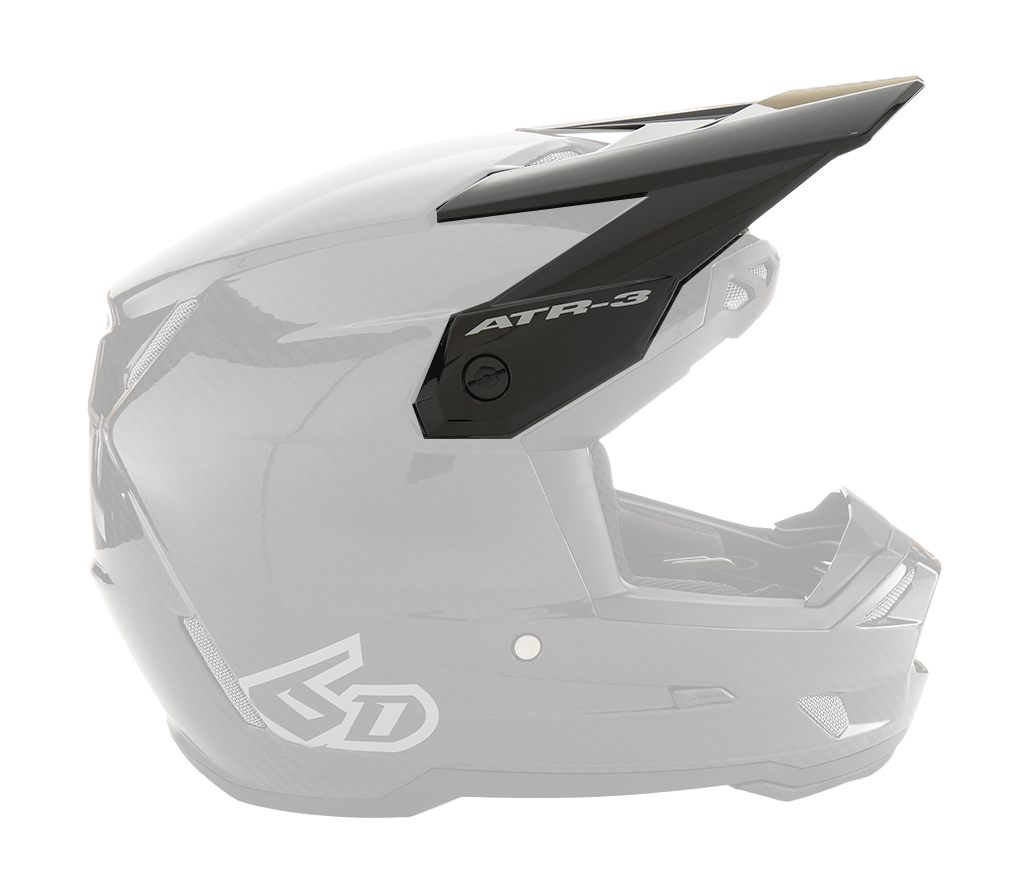 6D Helmet Visor ATR-3 Solid - Gloss Black