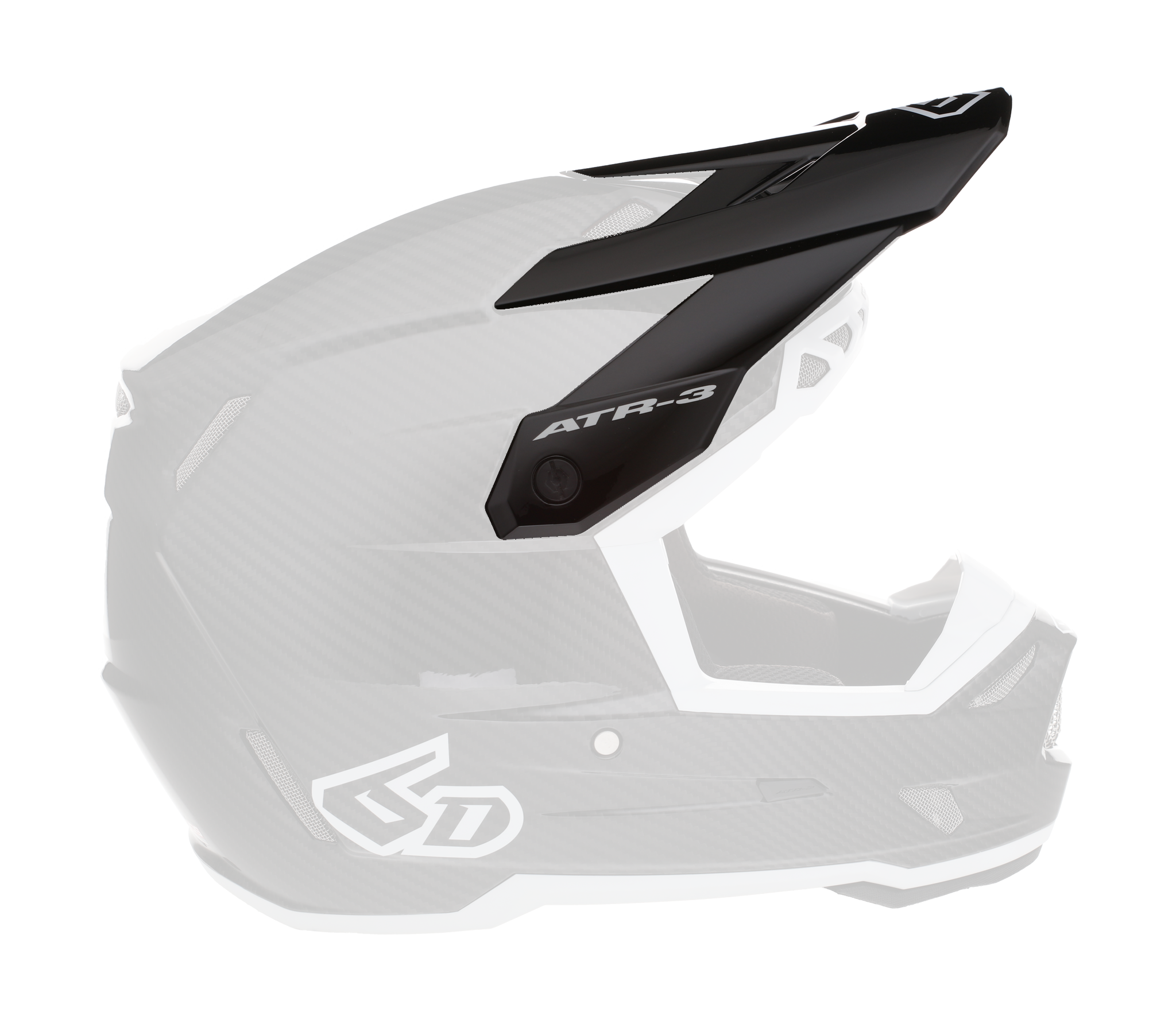 6D Helmet Visor ATR-3 Solid - Black / White
