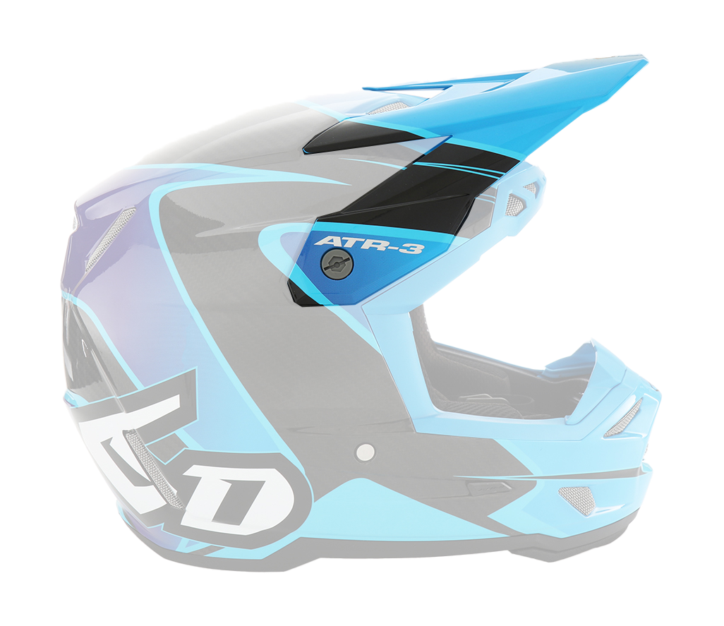 6D Helmet Visor ATR-3 Wave - Cyan / Blue / Purple