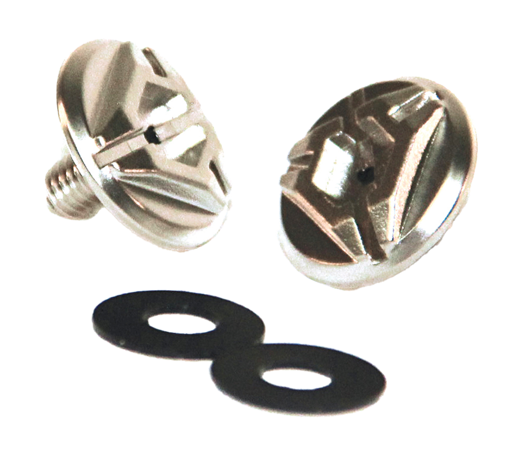 6D Helmet Visor Screw Set ATR/B - Chrome - Side