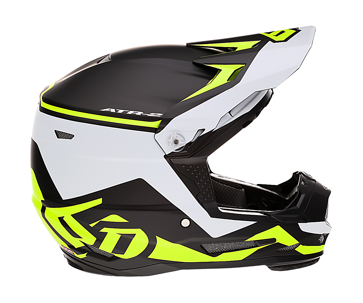 6D Youth Motocross Helmet ATR-2Y Drive - Neon Yellow