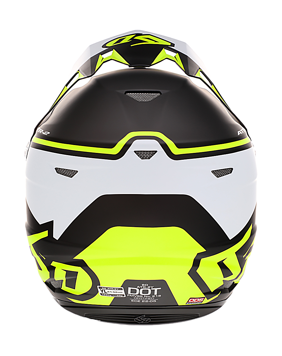 6D Youth Motocross Helmet ATR-2Y Drive - Neon Yellow