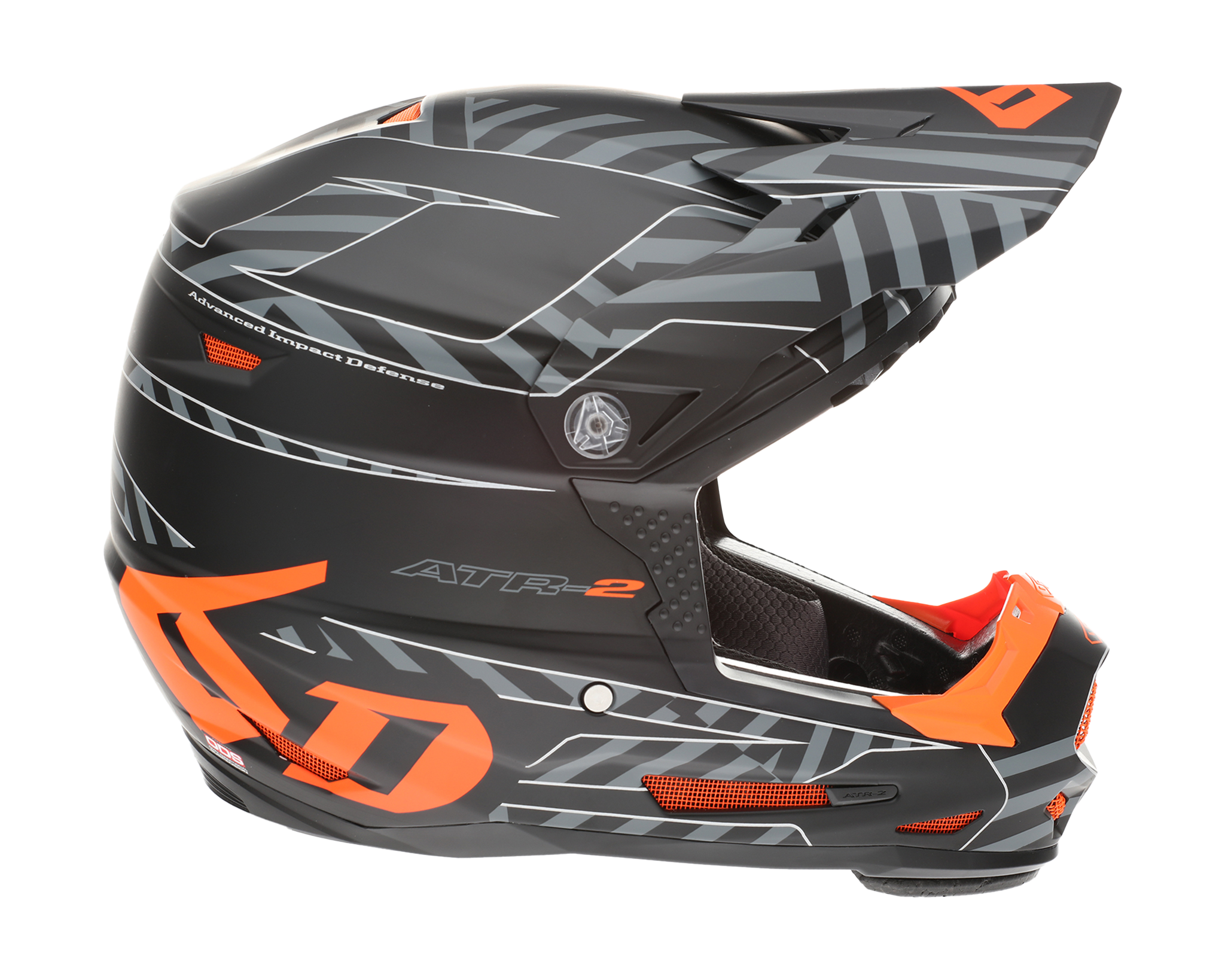 6D Youth Motocross Helmet ATR-2Y Havoc - Neon Orange / Black