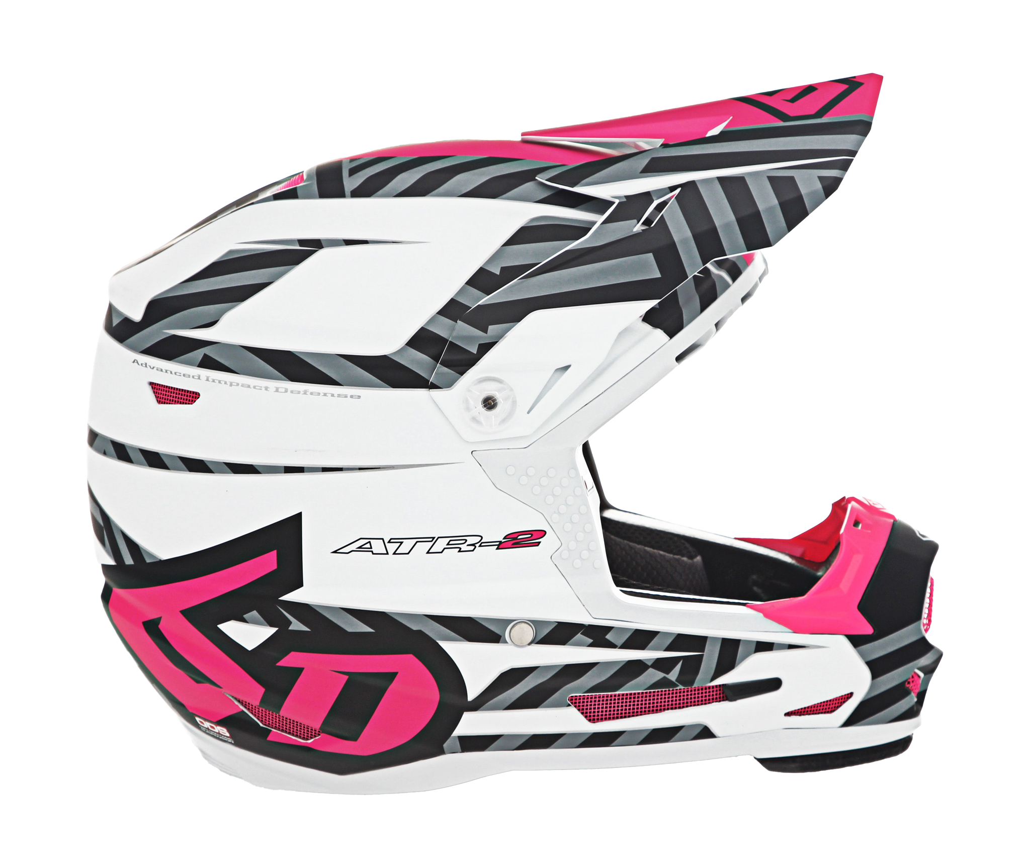6D Youth Motocross Helmet ATR-2Y Havoc - Pink / White / Black