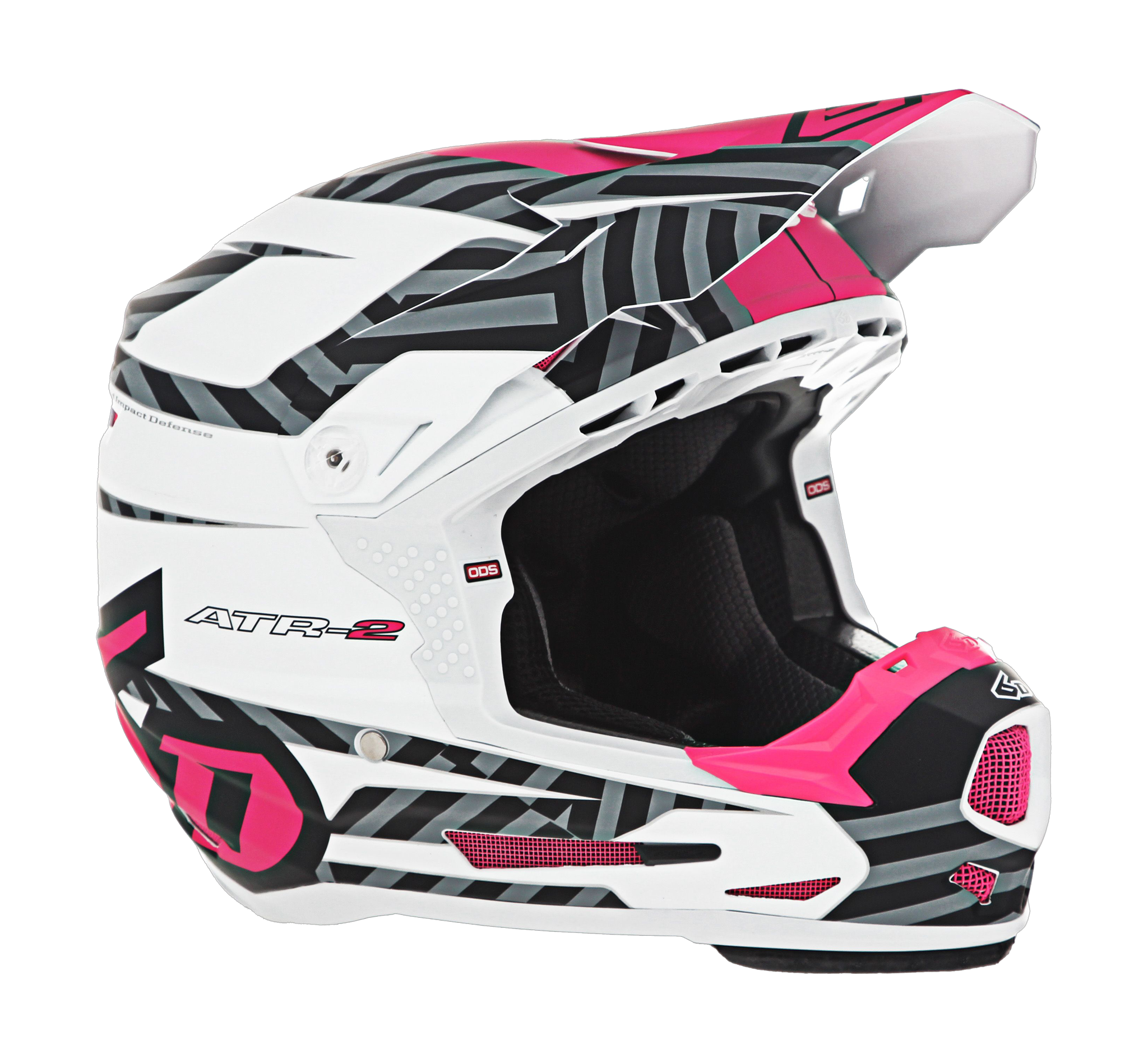 6D Youth Motocross Helmet ATR-2Y Havoc - Pink / White / Black