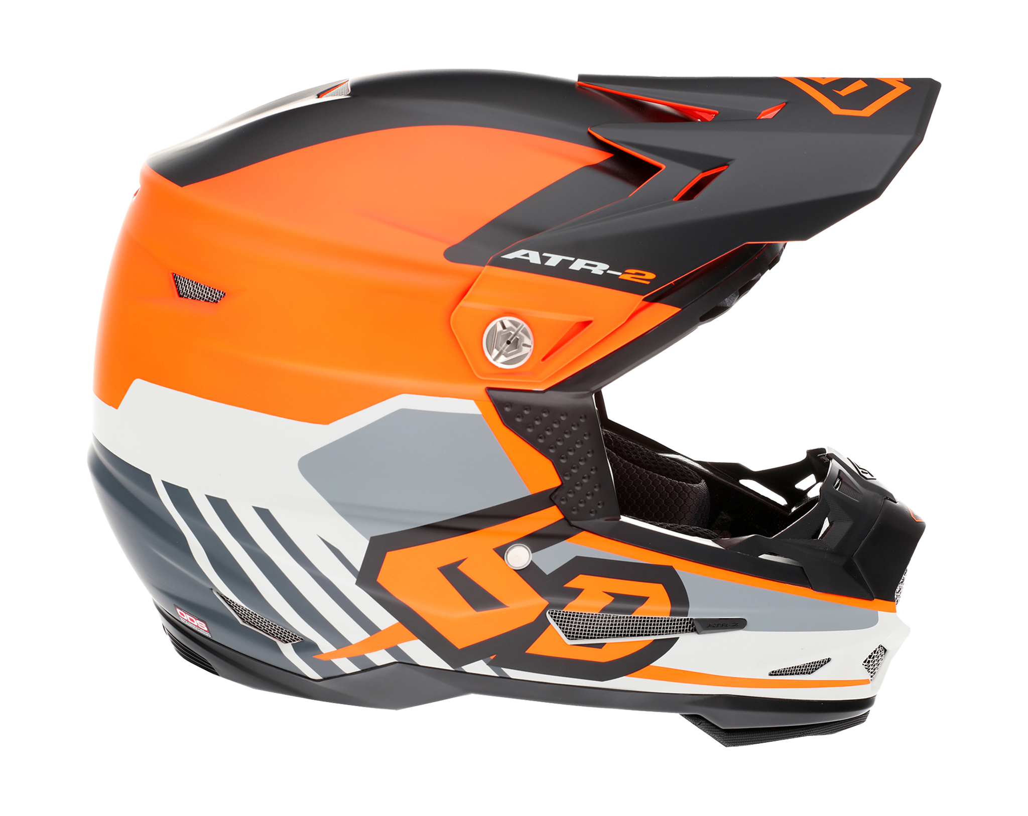 6D Youth Motocross Helmet ATR-2Y Target - Neon Orange