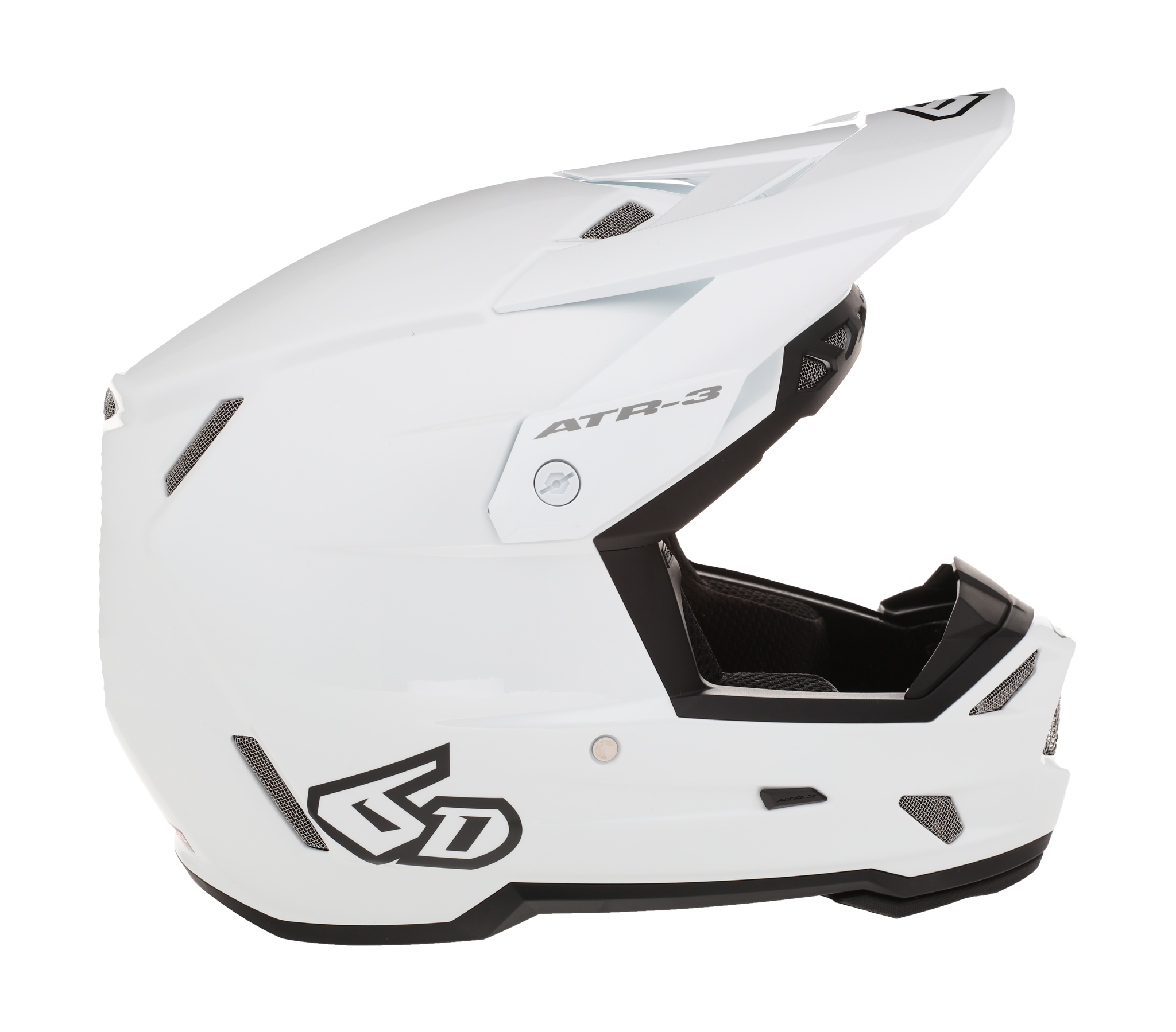 6D Youth Motocross Helmet ATR-3Y FIM Solid - White