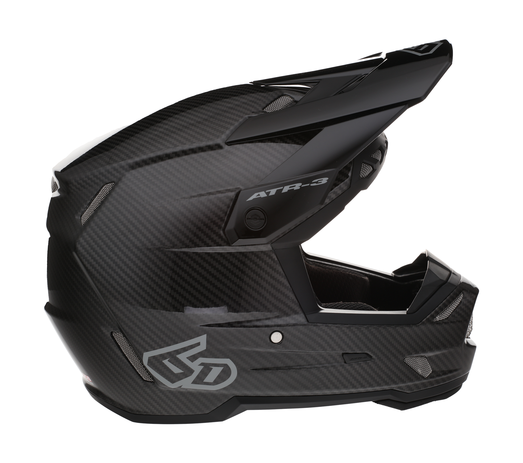6D Youth Motocross Helmet ATR-3Y FIM Solid - Black