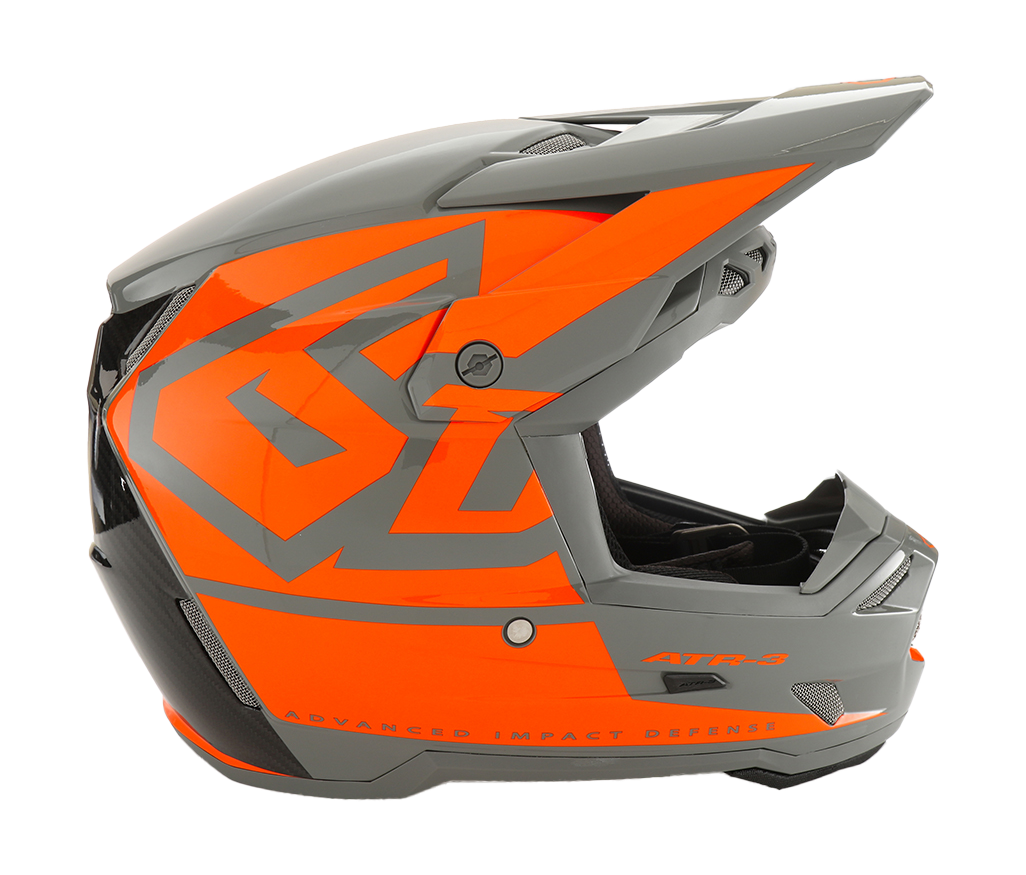 6D Youth Motocross Helmet ATR-3Y Hex - Neon Orange